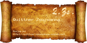 Quittner Zsuzsanna névjegykártya
